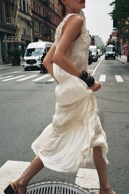 COMBINED LACE CAMISOLE DRESS - Zara фото 3