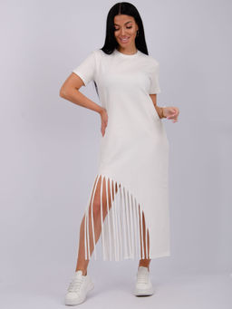 Платье Калипсо 6 молоко, трикотаж - Малина фото 4