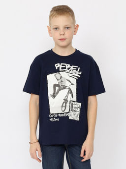 CRB wear/CSJB 63750-41-393 Футболка для мальчика,темно-синий/Ex.Cherubino