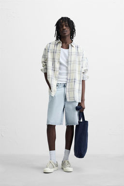 STRAIGHT-LEG DENIM BERMUDA SHORTS - Zara фото 41