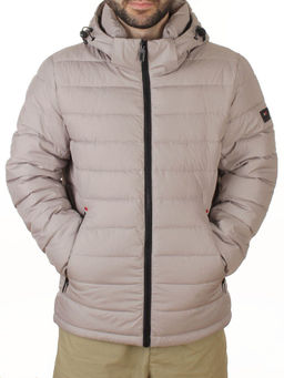 D6243 GRAY/BEIGE Куртка мужская зимняя (200 гр. холлофайбер)