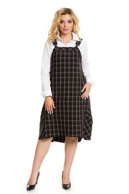 Сарафан 913 клетка на черном - Novita фото 2