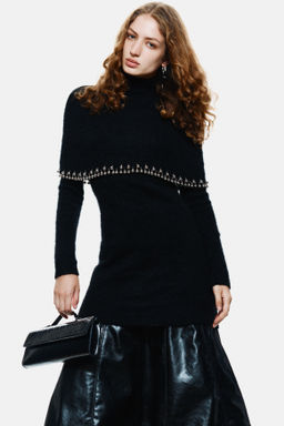 Vestido en mezcla de mohair con ribete de cuentas - H&m фото 3