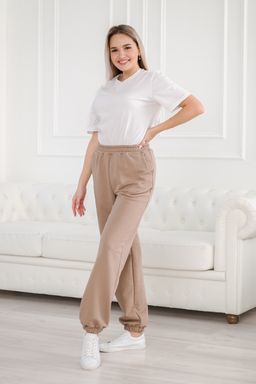 Брюки женские из футера петля Прогулка какао - Амадэль фото 13