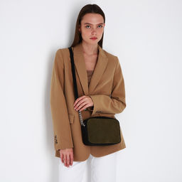 Сумка кросс-боди на молнии, цвет оливковый - Simaland фото 2