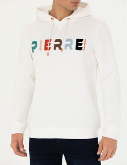 Beyaz Regular Fit Kap__onlu Sweatshirt - Pierre cardin фото 6