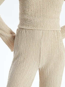 Beli Lastikli Dokulu Kad?n Pantolon