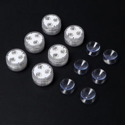 Светильник водонепроницаемый мини, 3 x 1.9 см, 6 шт, от CR2032 (в компл.), пульт, RGB, IP68 - Simaland фото 2