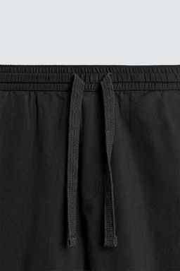 PANTAL?N RELAXED FIT ALGOD?N - LINO / Negro - Zara фото 8