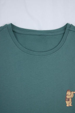 Yesil Regular Kesim Kopek Bask?l? Pamuklu Pijama Tak?m? TMNSS26PT00030 - Trendyolmilla фото 2