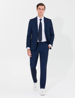 Темно-синий Ex. Полосатый костюм приталенного кроя - Cacharel фото 10