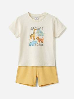 Erkek Bebek Bask?l? Ti??rt ve ?ort