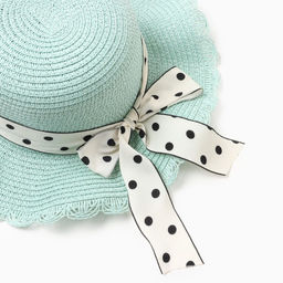 Шляпа для девочки «Леди» MINAKU, голубая, размер 52
