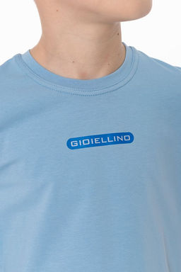 Футболка с длинным рукавом М225013Пг серо-голубой