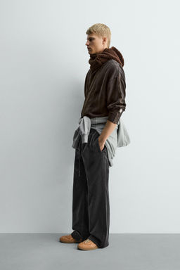 WASHED KNITTED CARDIGAN WITH STRIPES X SR_A - Zara фото 4