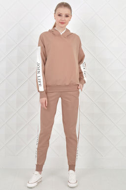 Арт. 2355 Костюм с брюками женский 44-52 (5 шт) Цвет:верх- кэмел, белый, низ- кэмел, белый - Калинка фото 10