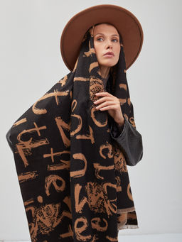 В составе шерсть и кашемир! теплый двусторонний палантин - Tantino фото 14