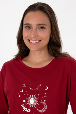 Kad_n Bordo Pijama Tak_m_ Sepette S_rpriz _ndirim - U.s. polo assn фото 2