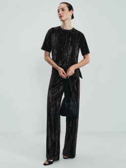 Широкие брюки из бархата / Zarina