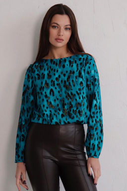 Martichelli Блуза без застёжки бирюзовая  фото 11