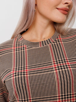 Платье женское П-139 (футер с лайкрой) Бордовая