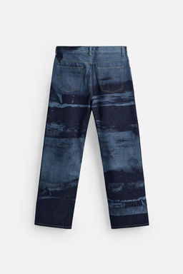 PRINTED RELAXED FIT JEANS - Zara фото 8