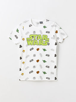 Bisiklet Yaka Star Wars Bask?l? K?sa Kollu Erkek ?ocuk ?ortlu Pijama Tak?m? - Waikiki фото 2