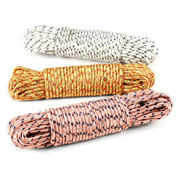 Шнур бытовой плетенный 20м д5мм "Практичный" нейлон, цвета микс (Китай)