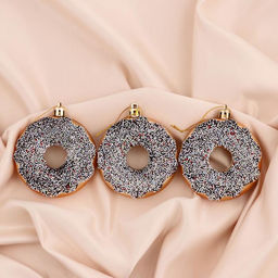 Ёлочные игрушки 3 шт. Пончики 28 см