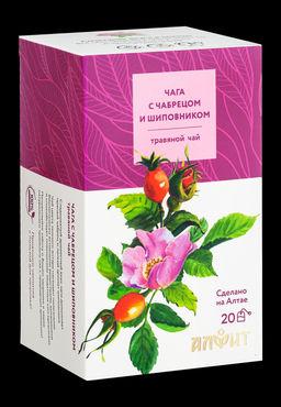 Травяной чай "Чага с чабрецом и шиповником", 40 г (20 ф/п по 2 г) Алфит 7665