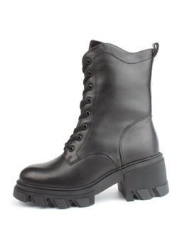 04-M2-5122 BLACK Ботинки зимние женские (натуральная кожа, натуральный мех)