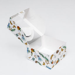 Коробка под бенто-торт с окном Мандарины и звезды, 14 х 14 х 8 см - UPAK LAND фото 13