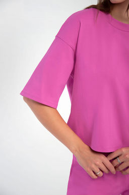 Арт. 10804/7 Домашний костюм с брюками 44-52 (5 шт) Цвет:верх-малиновый,низ-малиновый - Калинка фото 15