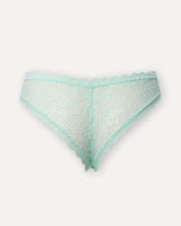 Бирюзовые трусы-бразильяно из кружева - Deseo фото 3