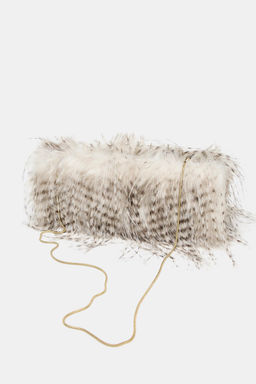 FAUX FUR CLUTCH BAG - Zara фото 5