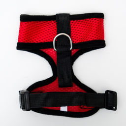 Шлейка мягкая из неопрена, размер M, ОШ 34 см, ОГ 32-42 см, красная - Пижон фото 4