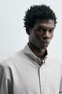 REGULAR FIT CHECK SHIRT - Zara фото 5