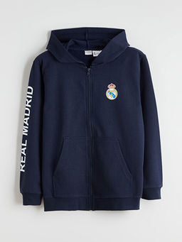 Kap??onlu Real Madrid Bask?l? Erkek ?ocuk E?ofman Tak?m
