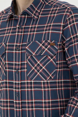 Мужская рубашка с длинным рукавом цвета индиго - U.s. polo assn фото 7