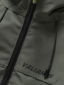 Парка зимняя подростковая для мальчика с капюшоном цвета хаки 9533Kh - Valianly фото 14