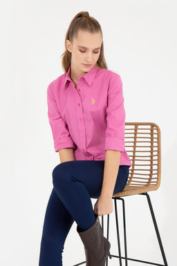 U. S. Polo Assn Женская розовая базовая рубашка с длинным рукавом - U.s. polo assn фото 15