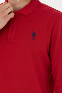 U. S. Polo Assn / Мужской красный базовый свитшот - U.s. polo assn фото 14