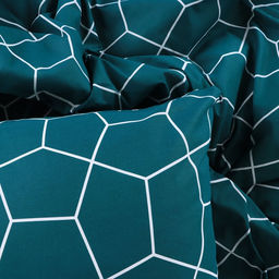 Постельное бельё Этель Евро Emerald hexagon 200*217 см, 220*240 см, 70*70 см - 2 шт, бязь 125 г/м2, хл 100%  фото 3