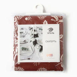 Скатерть Этель New Years plants 149?220 см, 100% хл, рогожка 186 г/м?