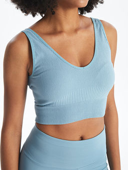 V Yaka D?z Seamless Kad?n Spor B?stiyer