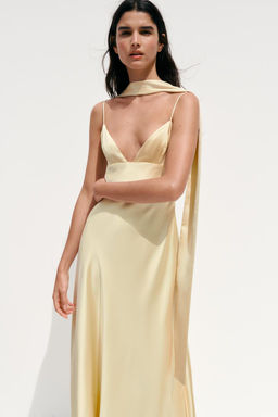 FOULARD SATIN MAXI DRESS - Zara фото 3
