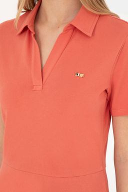 Женское пудровое трикотажное платье - U.s. polo assn фото 14