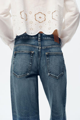 Z1975 STRAIGHT MID-WAIST FULL LENGTH JEANS - Zara фото 4