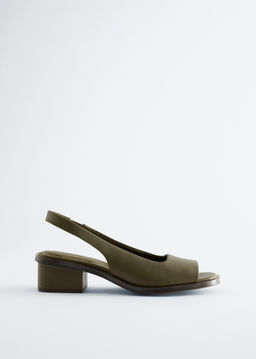 Sandalias de tiras de piel de napa