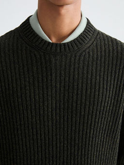 Bisiklet Yaka Erkek Triko Kazak